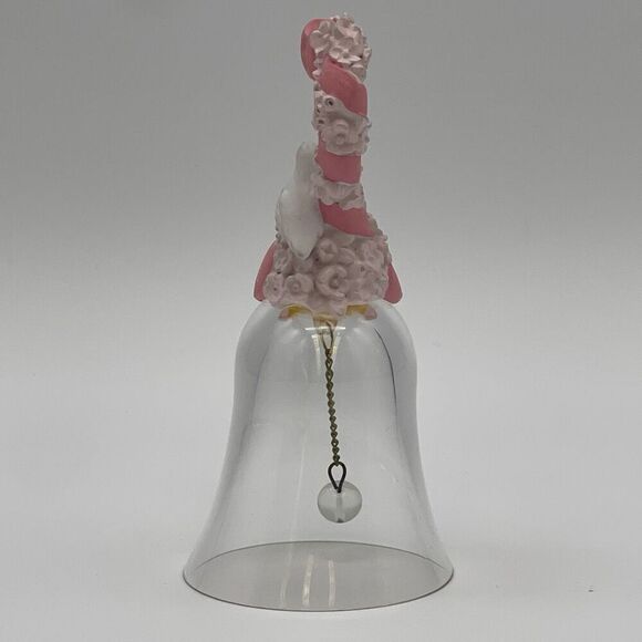 1992 Vintage Avon collectible crystal bell featuring hearts flowers doves - Picture 2 of 14